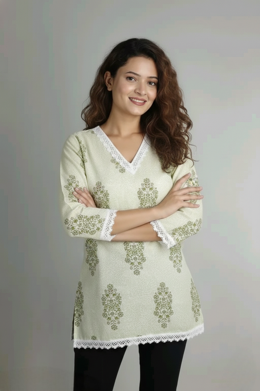 PURE COTTON SHORT KURTI FOR GIRLS AND WOMENS