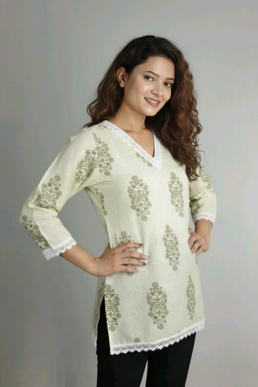 PURE COTTON SHORT KURTI FOR GIRLS AND WOMENS