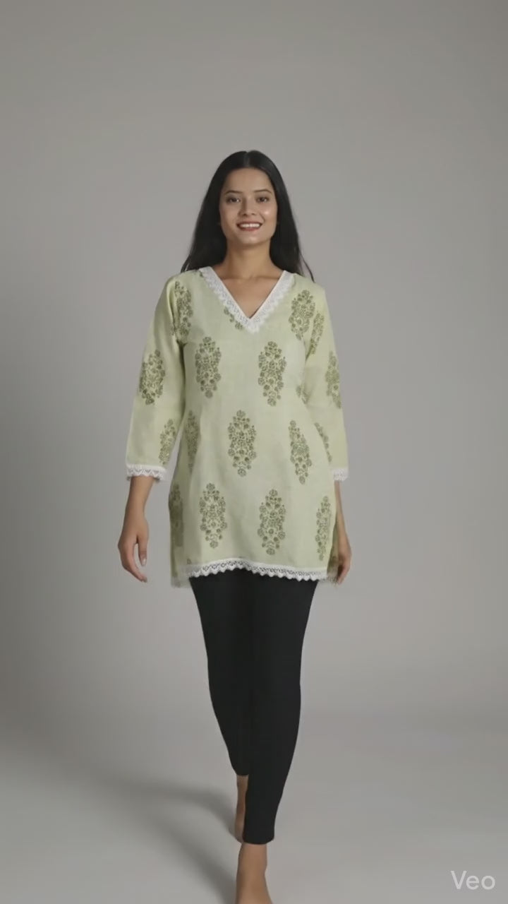 PURE COTTON SHORT KURTI FOR GIRLS AND WOMENS